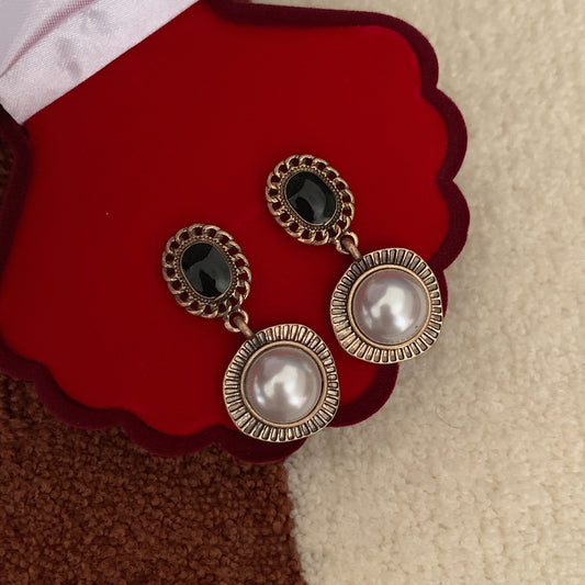 Vintage「威廉古堡」珍珠耳環